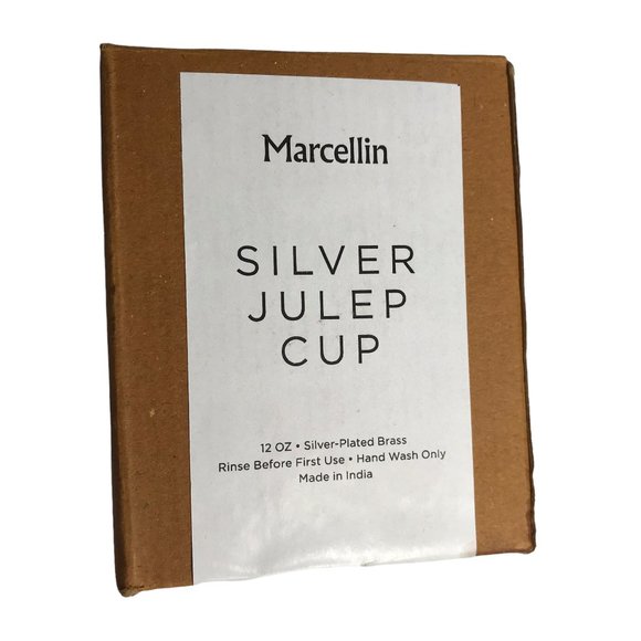 Marcellin Silver Julep Cup.  New NWT New in Box.  12 Oz.  Silver Plated Brass - Picture 2 of 8